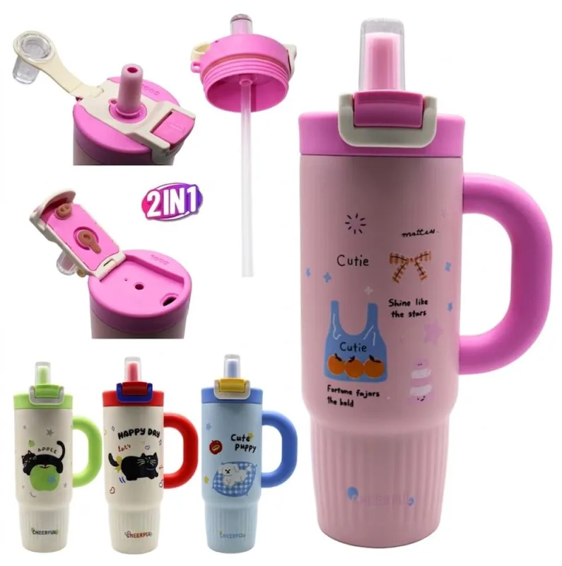 Caneca Térmica 800ml Cute Diversos Modelos - LC - Presentes