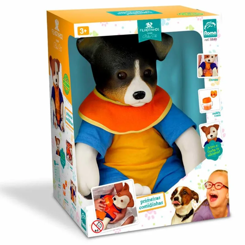 Figura de Vinil - Filhotinho - Bebê Pet Reborn - Fox Paulistinha - Roma - Mundo Encantado - Bonecos E Bonecas