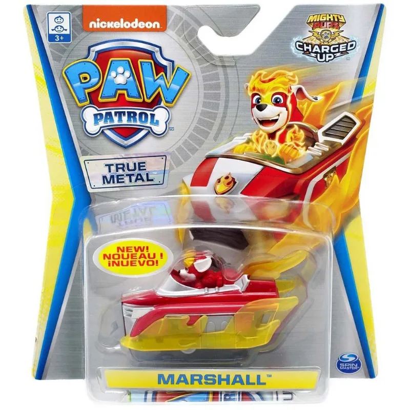Mini Veículo - Patrulha Canina - Mighty Pups Charge Up - Marshall - Sunny Brinquedos