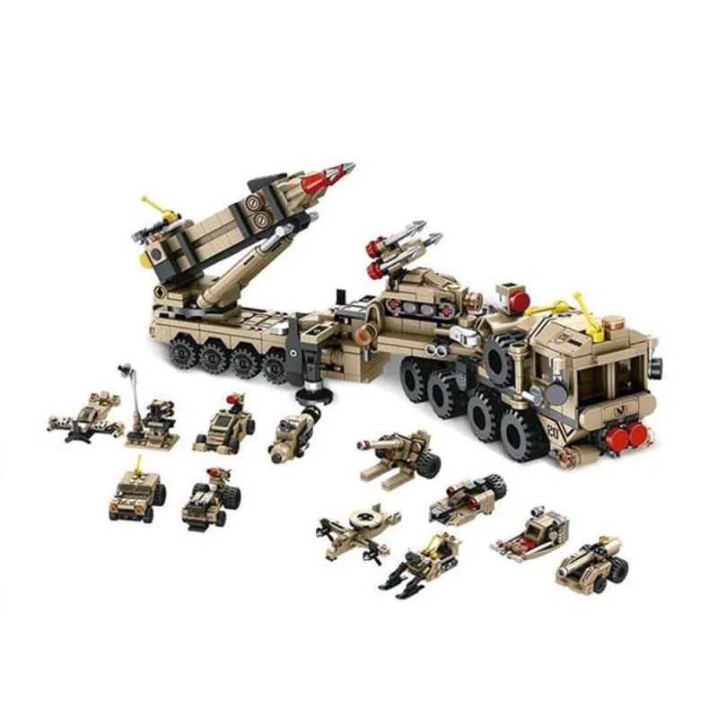 Blocos De Montar 12 Em 1 Cubic Patriot Exercito 555 Pecas Multikids - Multikids - Brinquedos