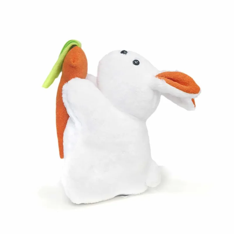 Pelúcia Infantil - 24 cm - Coelho Cenourinha Fofo - W.U. Bichos de Pelúcia