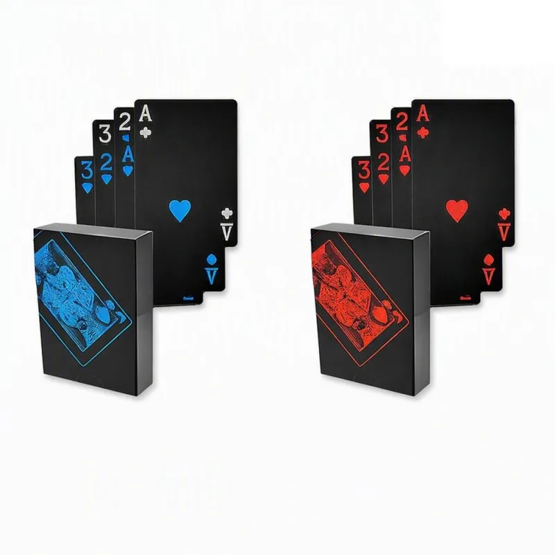 Baralho De Plástico Preto Com 54 Cartas - LC - Presentes