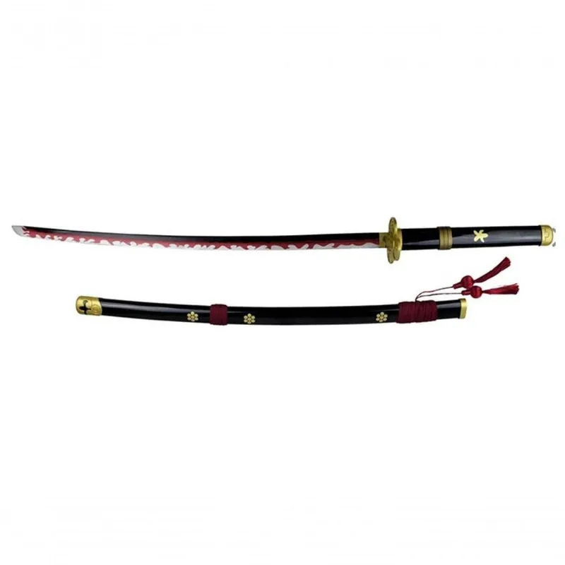 Espada Roronoa Zoro Katana Enma Black Lamina De Bambu Cosplay One Piece Decoração