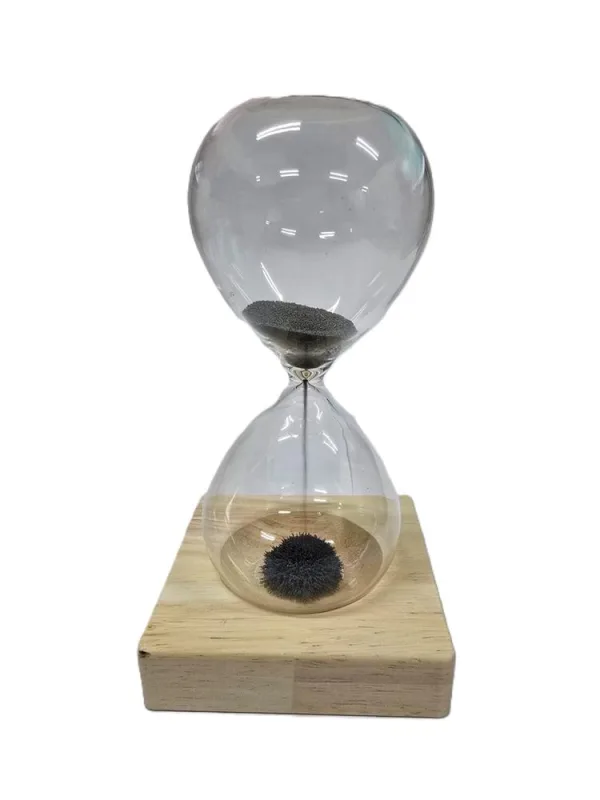Ampulheta De Vidro 1 Min Areia Preta 16cm - LC - Presentes