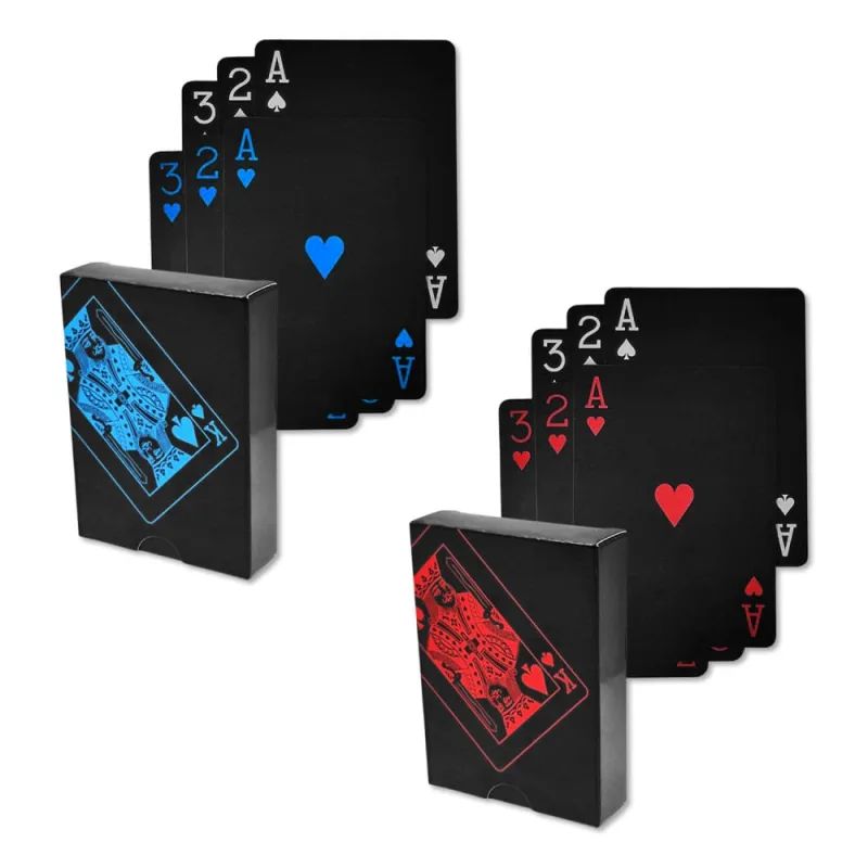 Baralho De Plástico Com 55 Cartas Metalizadas Diversas Cores - LC - Presentes