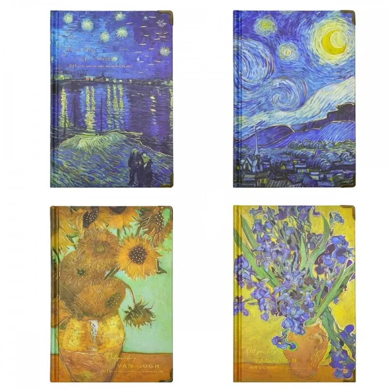 Caderno De Anotações Van Gogh 128 Folhas Diversos Modelos - LC - Presentes