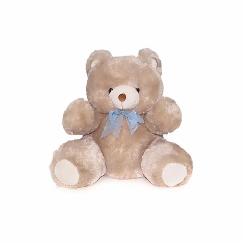 Pelúcia Infantil - 28 cm - Urso Dengo - P - Areia - W.U. Bichos de Pelúcia - Mundo Encantado - Brinquedos