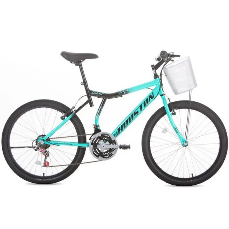 Bicicleta Houston Bristol Peak Aro 24 Freio V-Brake 21 Marchas com Cesto Frontal 23091
