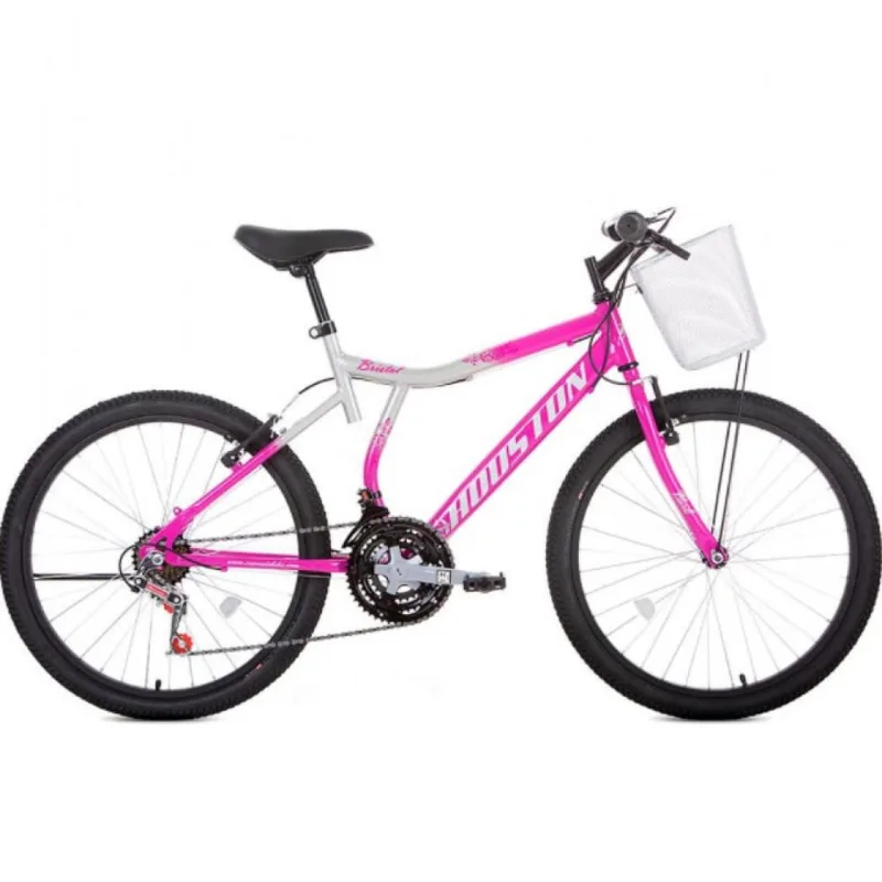 Bicicleta Houston Bristol Peak Aro 24 Freio V-Brake 21 Marchas Cesto Frontal 23093