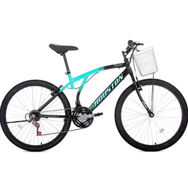 Bicicleta Houston Bristol Lance Aro 26 com Freio V-Brake Quadro 18 Cesto Frontal 23087
