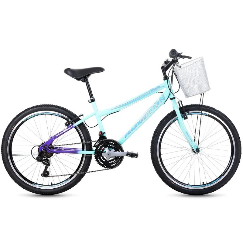 Bicicleta Aro 24 Houston Windy Verde e Roxo