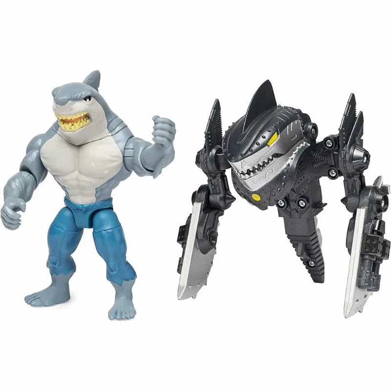 Boneco com Acessório - 10 cm - DC - Batman - King Shark com Armadura - Sunny