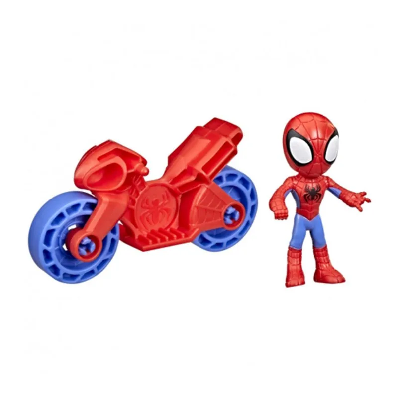 Mini Boneco e Moto - Spidey and His Amazing Friends - Homem-Aranha - Hasbro