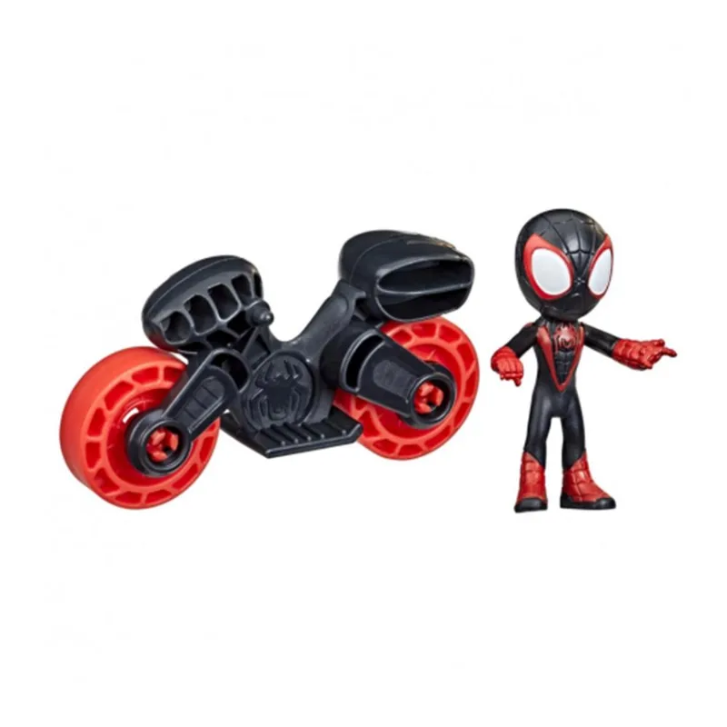 Mini Boneco e Moto - Spidey and His Amazing Friends - M. Morales - Hasbro