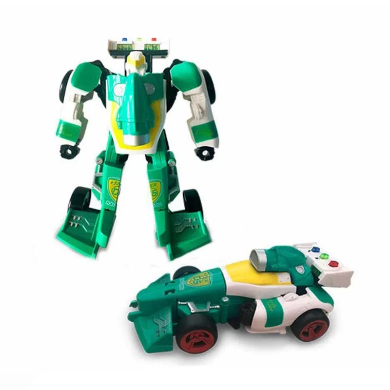Veículo com Luz e Som - Auto Robótico - Carro Vira Robô - Verde - Toyng