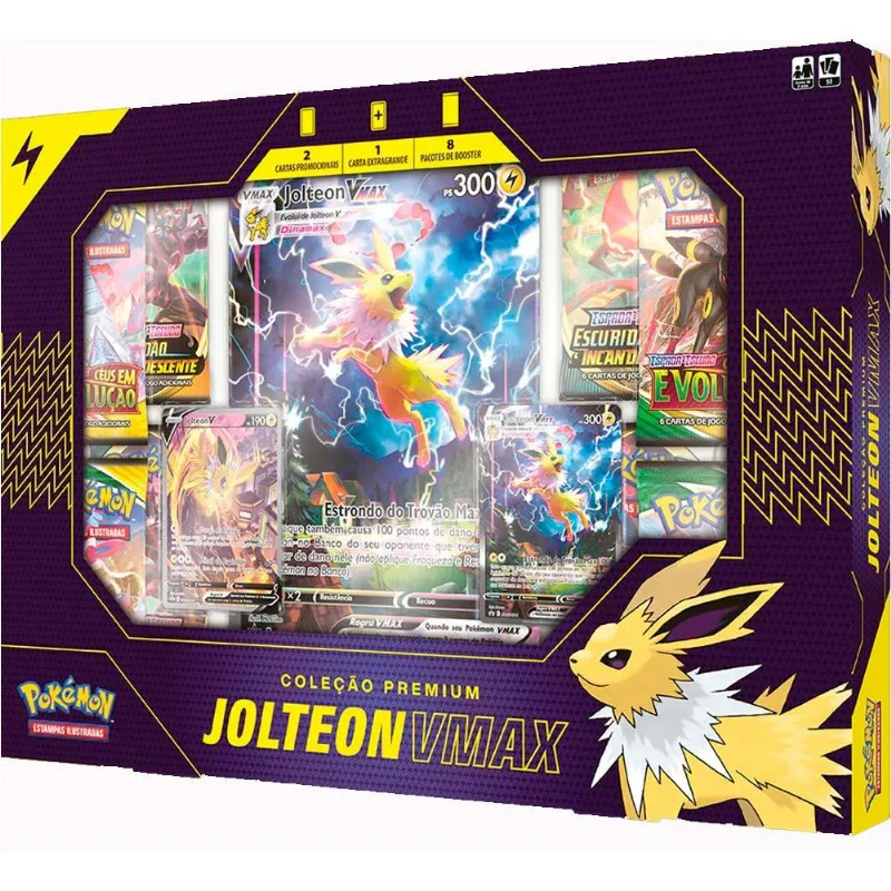 Jogo de Cartas - Box Pokémon - 51 cartas - Jolteon - Copag