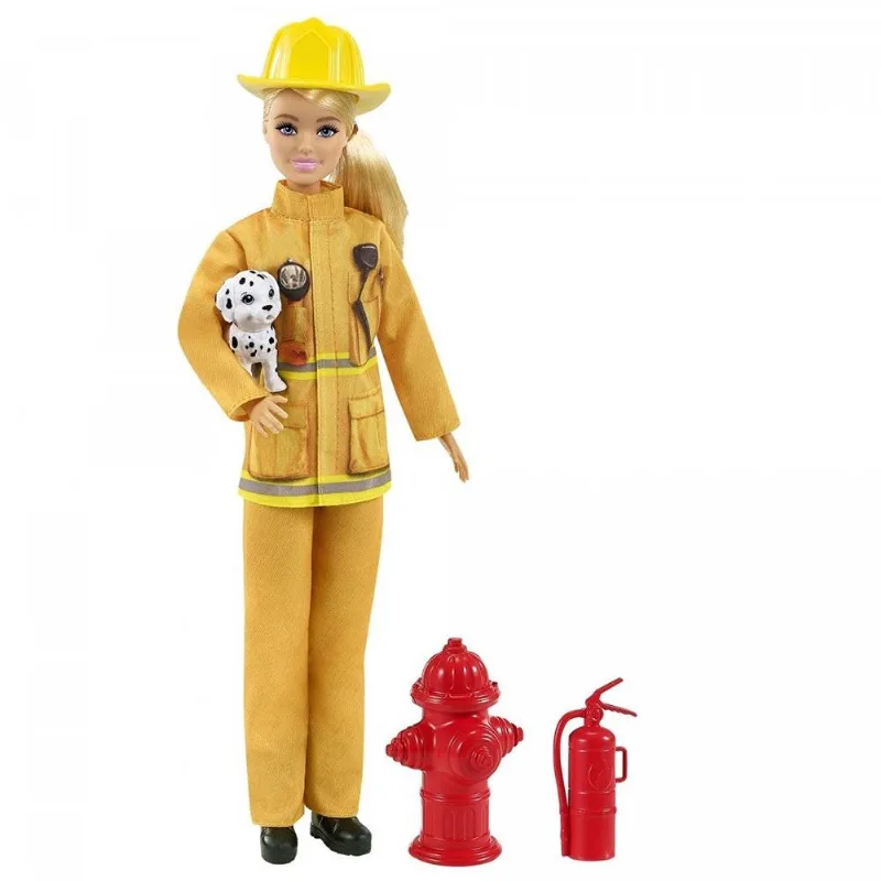 Boneca Articulada - Barbie Profissões - Bombeira - Loira - Mattel
