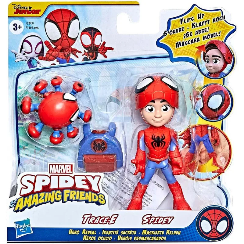 Conjunto Mini Bonecos - Spidey and His Amazing Friends - Spidey e Trace-E - Hasbro