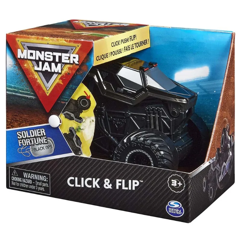 Carrinho Monster Jam Click Flip Soldier Fortune Sunny Brinquedos