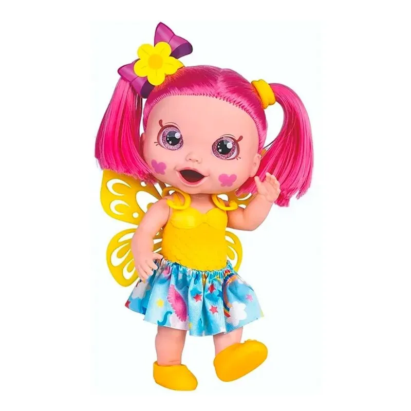 Boneca Articulada - Baby’s Collection - Butterfly - 28 cm - Rosa - Super Toys