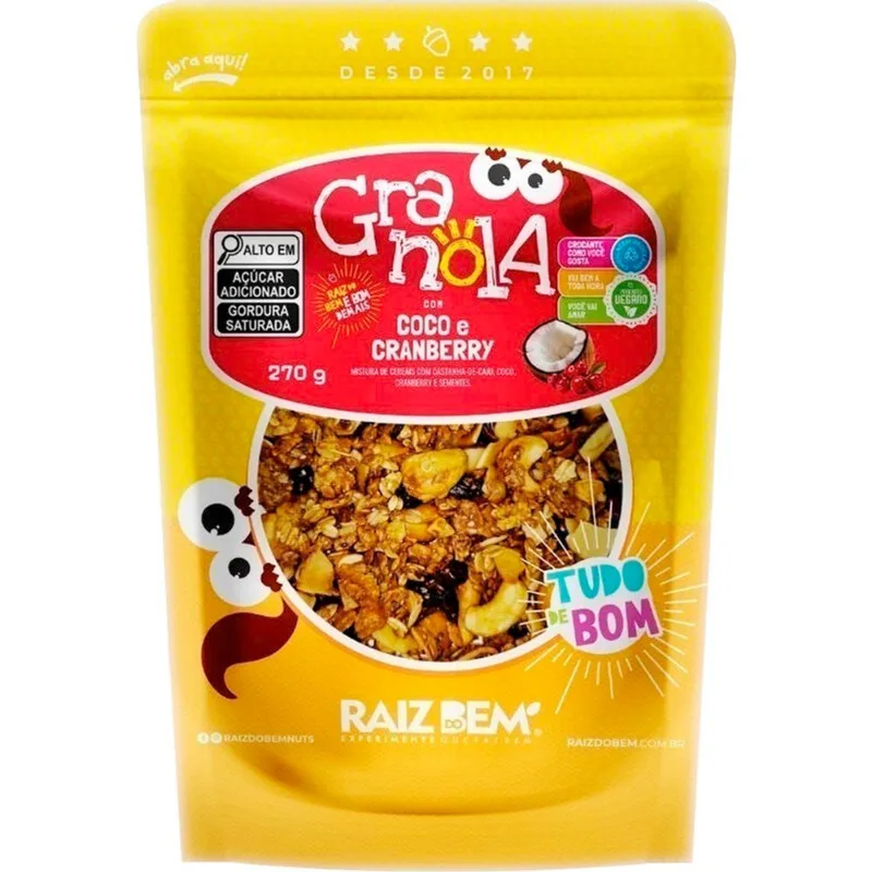 Granola Raiz do Bem Coco e Cranberry 270g