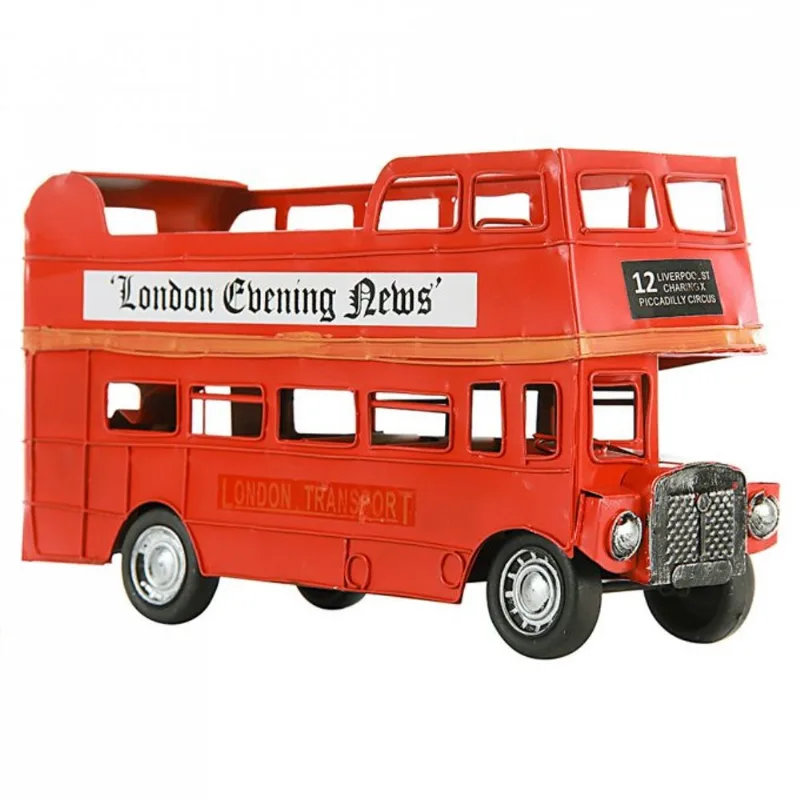 Ônibus Londrino 2 Andares De Metal Vermelho - Lunne 29891