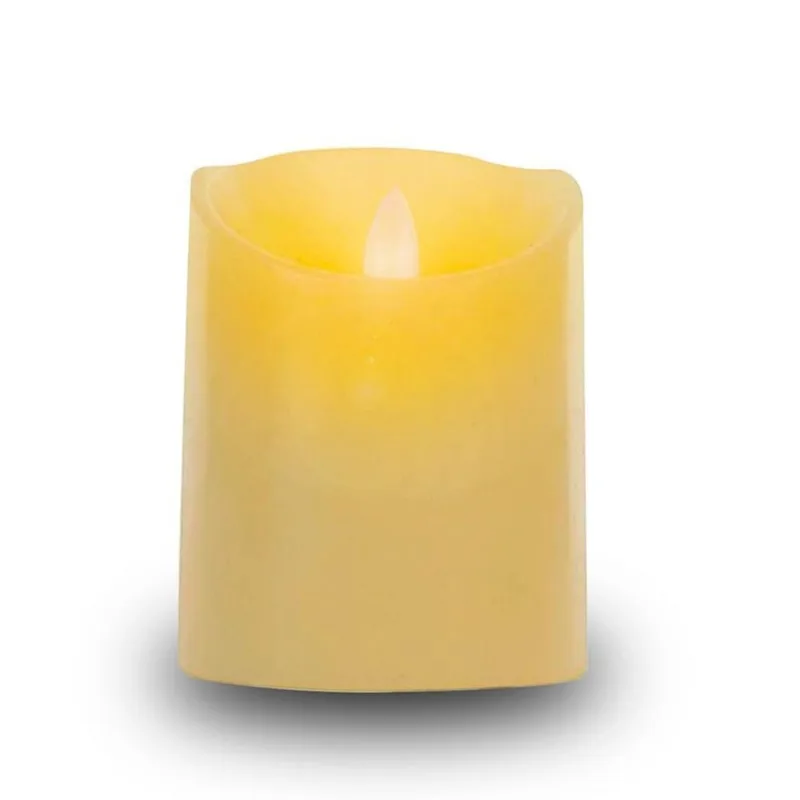Vela Natural Com Led E Movimento De Chama Viva 10X7,5Cm Vela Natural Com Led E Movimento De Chama Viva 10X7,5Cm