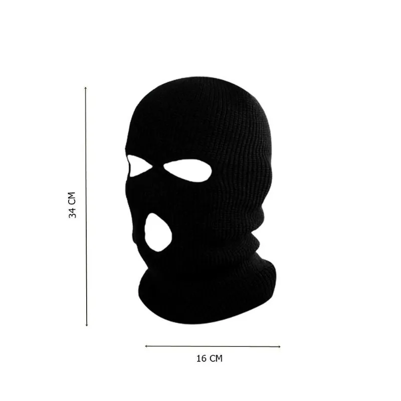 Touca Ninja Balaclava Capuz Motoboy Frio Preta Lã