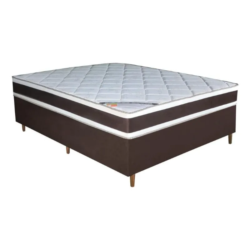 Colchão Casal Molas Ensacadas Sater D33 Pillow Top Branco