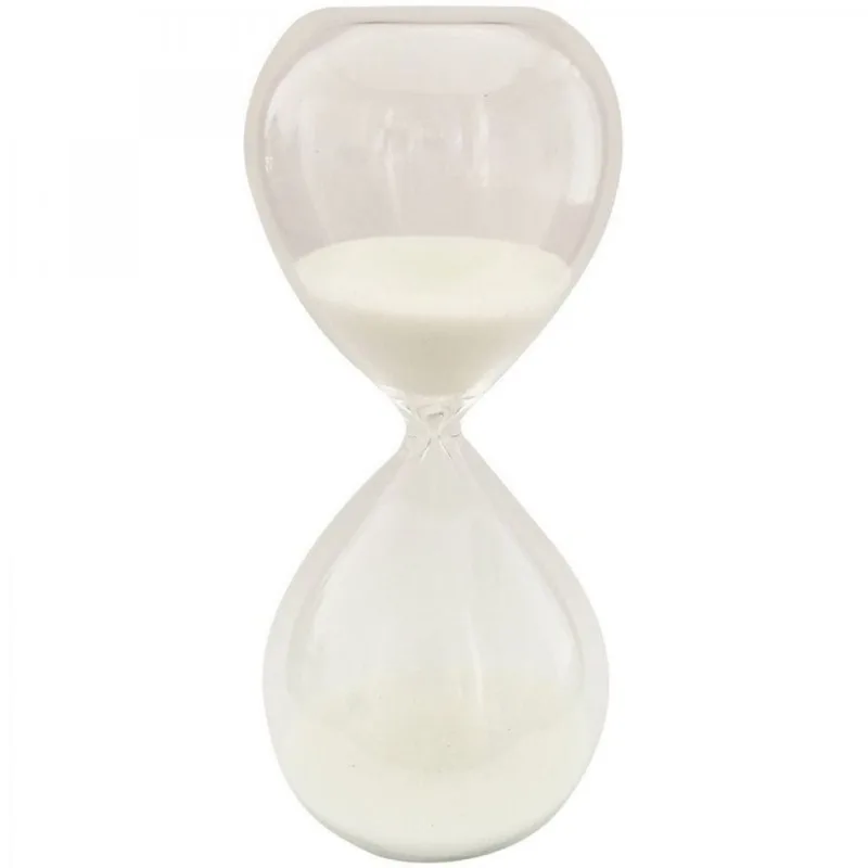 Ampulheta Vidro Clear Glass 30 Mi 20cmx11,5cmx11,5cm Branco