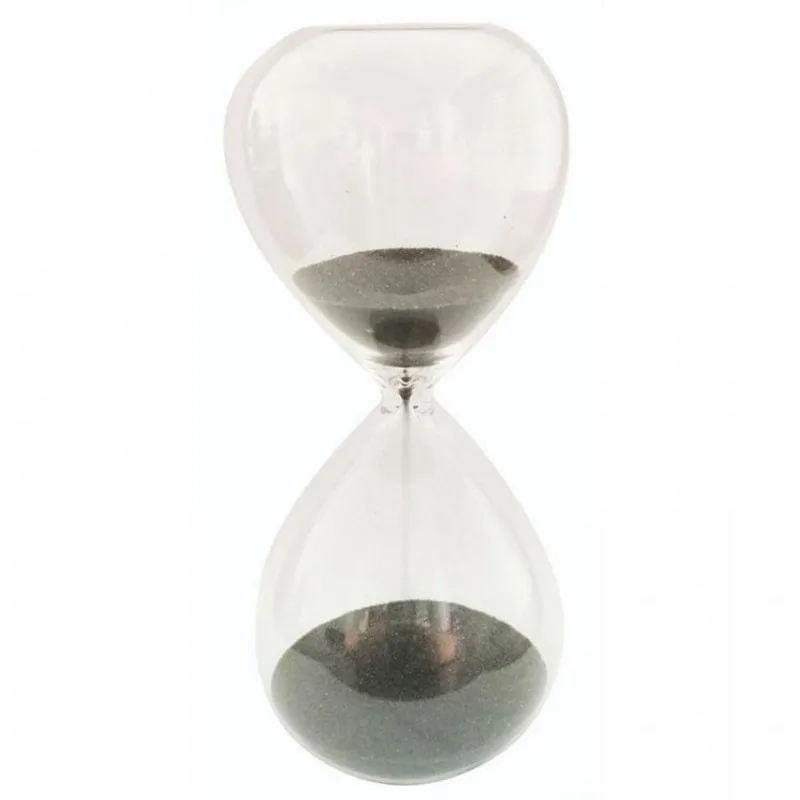 Ampulheta Vidro Clear Glass 20 Mi 17cmx9,3cmx9,3cm Preto