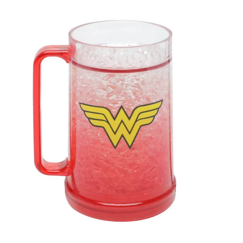 Caneca Chopp Gel Plástico Wb Dc Or Ww Logo Vermelho 9X10X10,5cm - 450ml