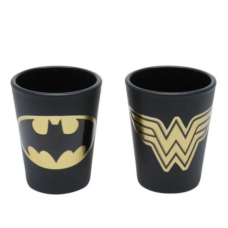 Copos Shot - Mulher Maravilha e Batman preto