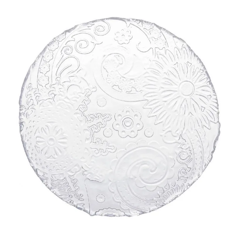 Prato Raso Em Vidro Paisley Lyor 28,5Cm - Paisley