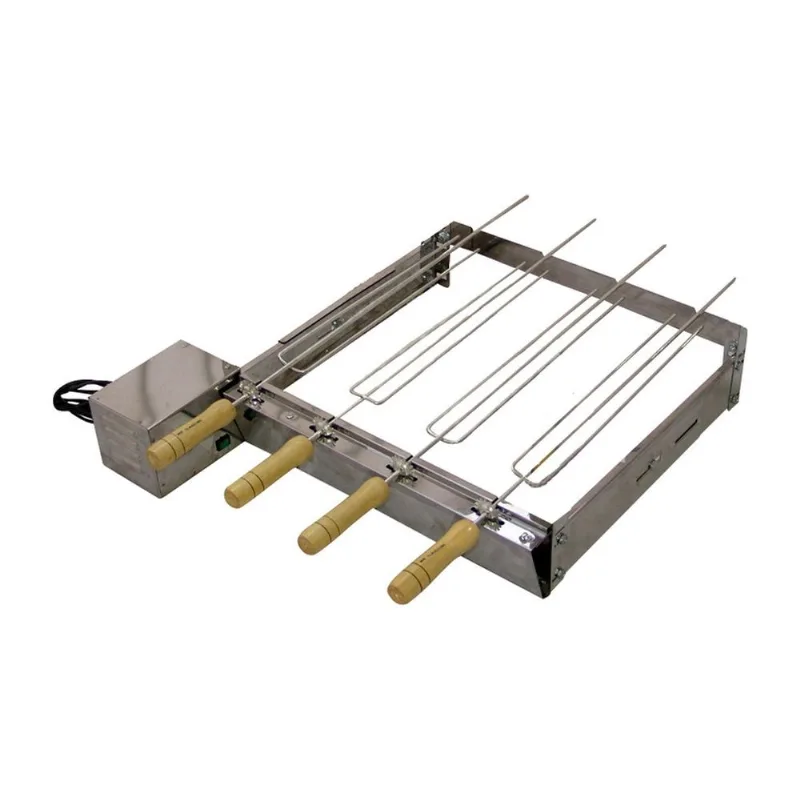 Kit Giratório Baixo Para Churrasqueira Em Inox 04 Espetos - Santa Edwirges - Instrumentos Musicais