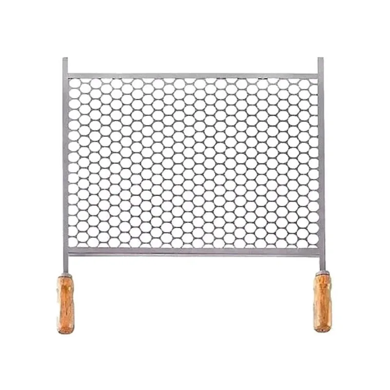 Grelha Retangular para Churrasqueira 950STE em Aço Inox Reforçado 30x50cm Inox Rig Fundidos