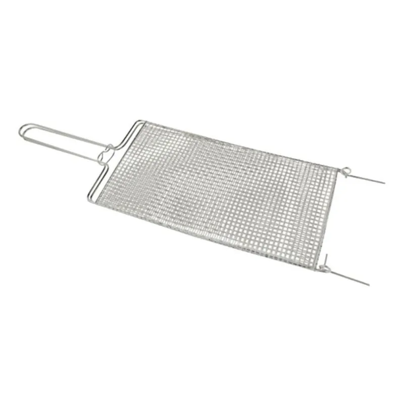 Grelha para Churrasqueira Dobrável Miúdo 17x58cm Aço Galvanizado Ou Inox Rig Fundidos