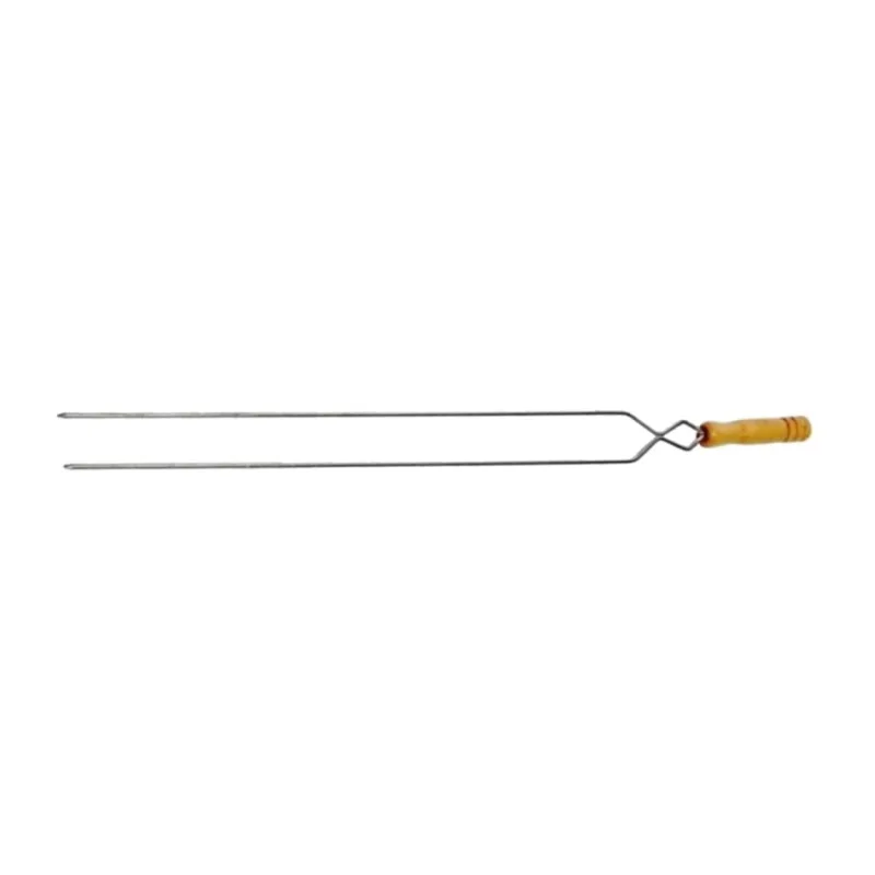Espeto Duplo para Carne de Churrasco 55 Cm - ARAMEFER - Casa E Construção