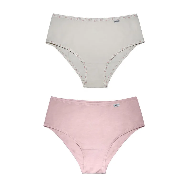 Kit 02 Calcinhas Largas Em Cotton Nature-Romance