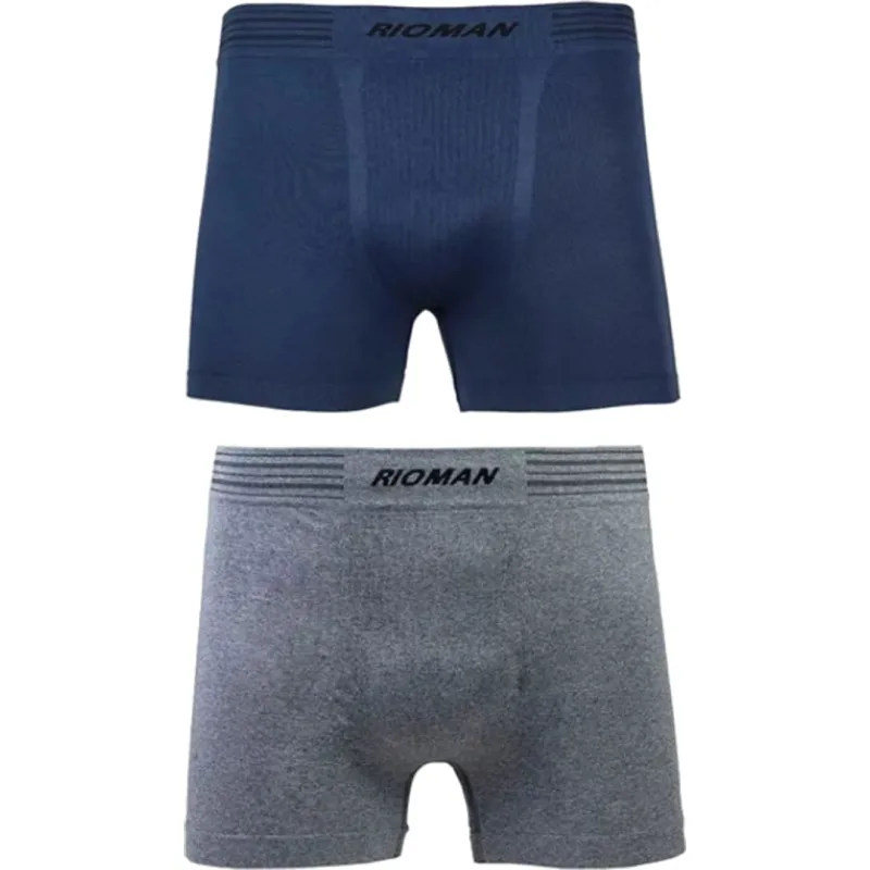 Kit 2 Cuecas Boxer RioMan Poliamida Masculino Adulto - Não Disponível - Moda