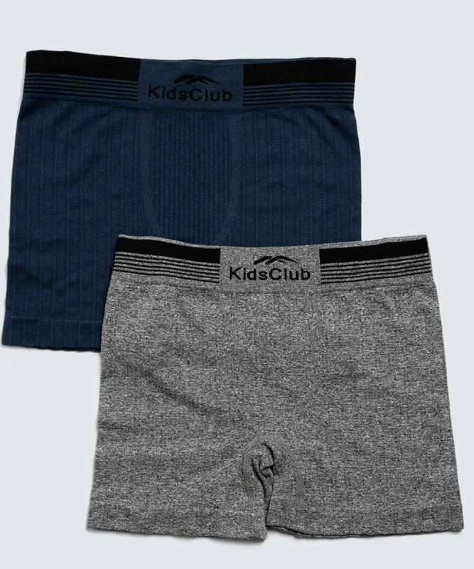 Cueca Boxer Kids Club Marinho/Chumbo DelRio Kit 2 Confortável - DelRio - Moda