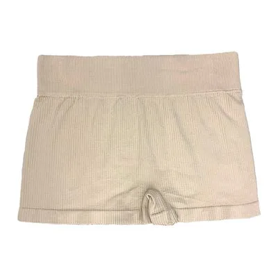 Short Modelador Cintura Alta DelRio Microfibra Canelada Areia P - DelRio - Moda