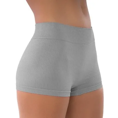Calcinha Boxer Sem Costura DelRio Canelada Poliamida Mescla - DelRio - Moda