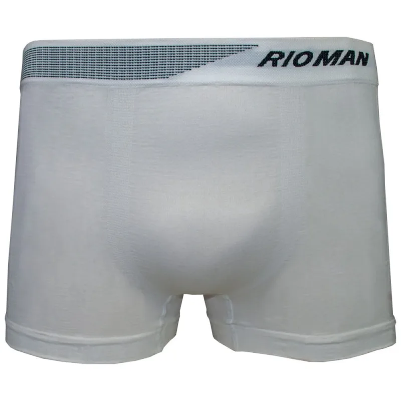 Cueca Boxer Rioman Sem Costura Algodão e Poliamida Branca - Não Disponível - Moda