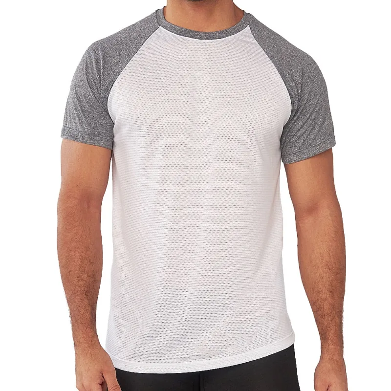Camiseta Esportiva Masculina Anatômica Delfit Poliamida Branco com Cinza - Não Disponível - Moda