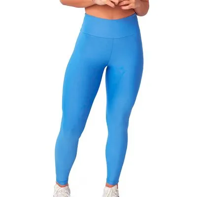 Calça Legging Esportiva DelRio Delfit Day by Day Poliamida Azul - DelRio - Moda