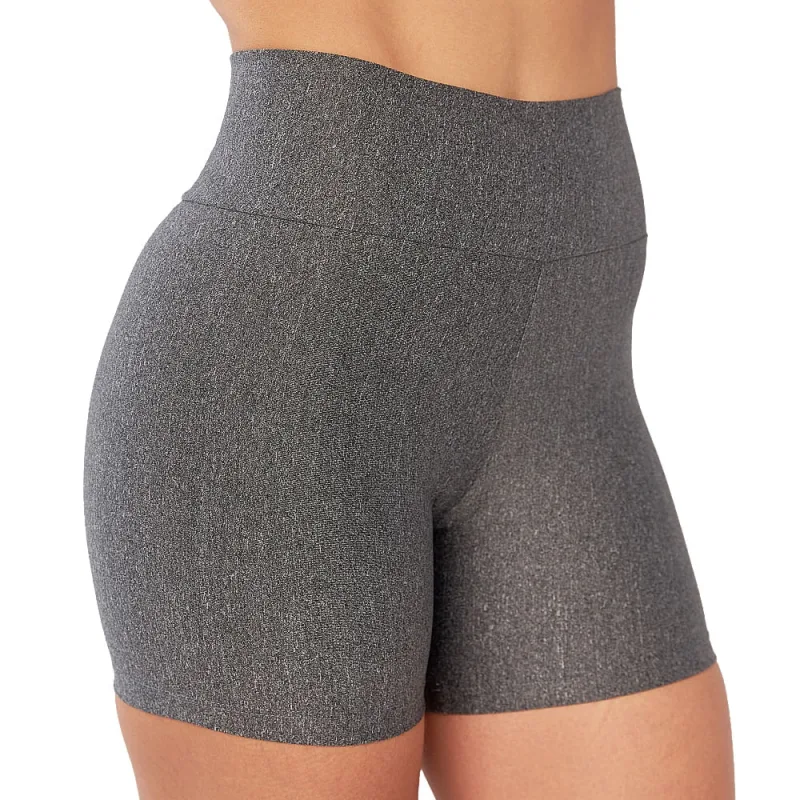 Bermuda Esportiva Cintura Alta Delfit Day by Day Poliamida Cinza Mescla - Não Disponível - Moda