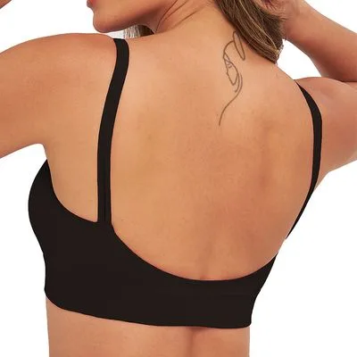 Sutiã Top Seamless DelRio Microfibra Canelada Preto - Não Disponível - Moda