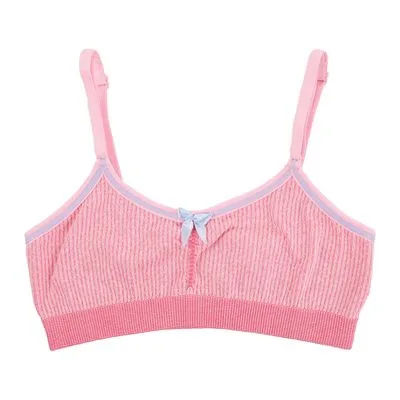 Sutiã Infantil Top Sem Costura Canelado DelRio Rosa Chiclete - Não Disponível - Moda