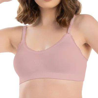 Top Sem Costura Poliamida Rosa GG - Não Disponível - Moda